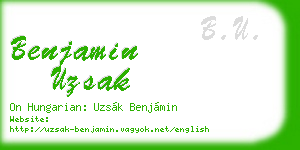 benjamin uzsak business card